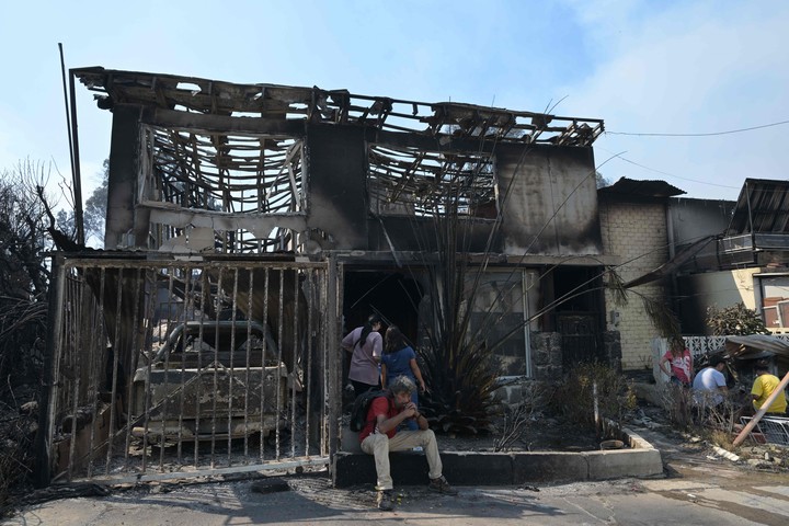 Vidas destruidas en Quilpe, Viña del Mar. Foto: AFP