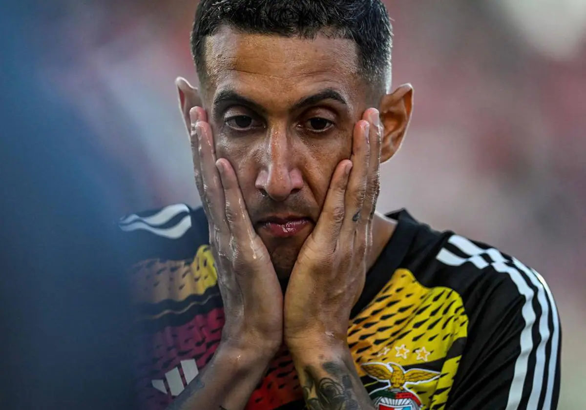 Di María, en un partido contra el Benfica