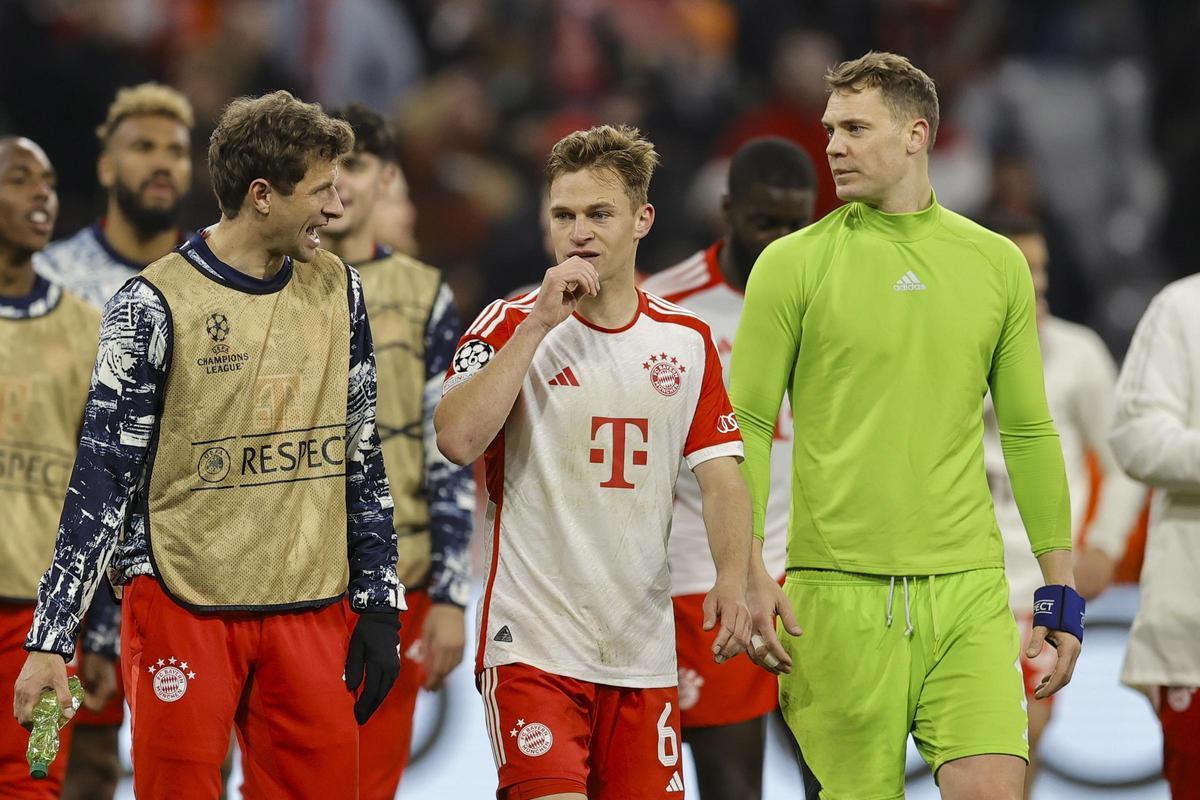 Los jugadores del Bayern celebran las semifinales