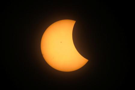 Un eclipse solar parcial ocurrió desde Mazatlán, México, el 8 de abril de 2024.