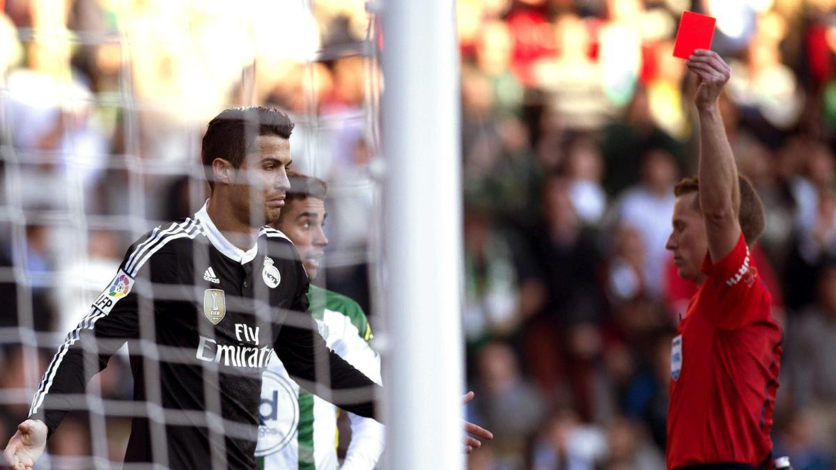 Cristiano Ronaldo, expulsado ante el Córdoba