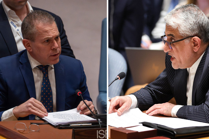 Los embajadores de Israel e Irán ante la ONU hicieron acusaciones en una reunión de emergencia del Consejo de Seguridad.