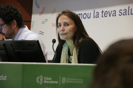 Kati Zapata, paciente del programa de cirugía robótica de válvula aórtica del Hospital Clínic.