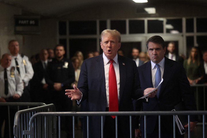 "Hoy es un día difícil para Estados Unidos.", digo Trump.  Foto: Spencer Platt/AFP