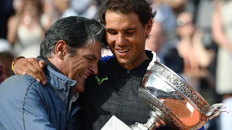 Nadal y su hijo Toni