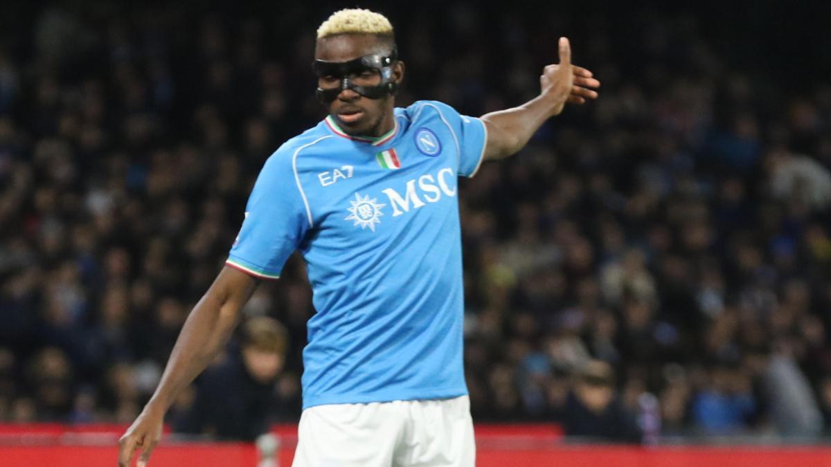 Victor Osimhen, en un partido con el Napoli