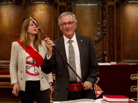 Xavier Trias, recientemente investido alcalde, el 1 de julio de 2011