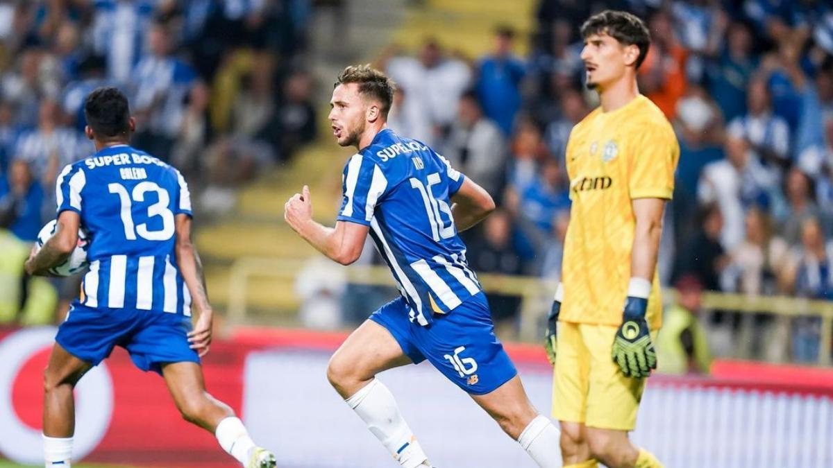 Nico, durante la final de la Supertaça ante el Sporting