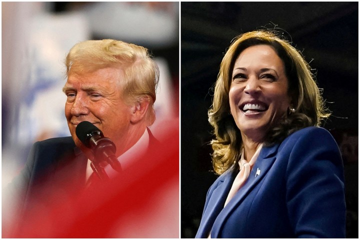 Donald Trump y Kamala Harris, camino a la Casa Blanca. FotoReuters