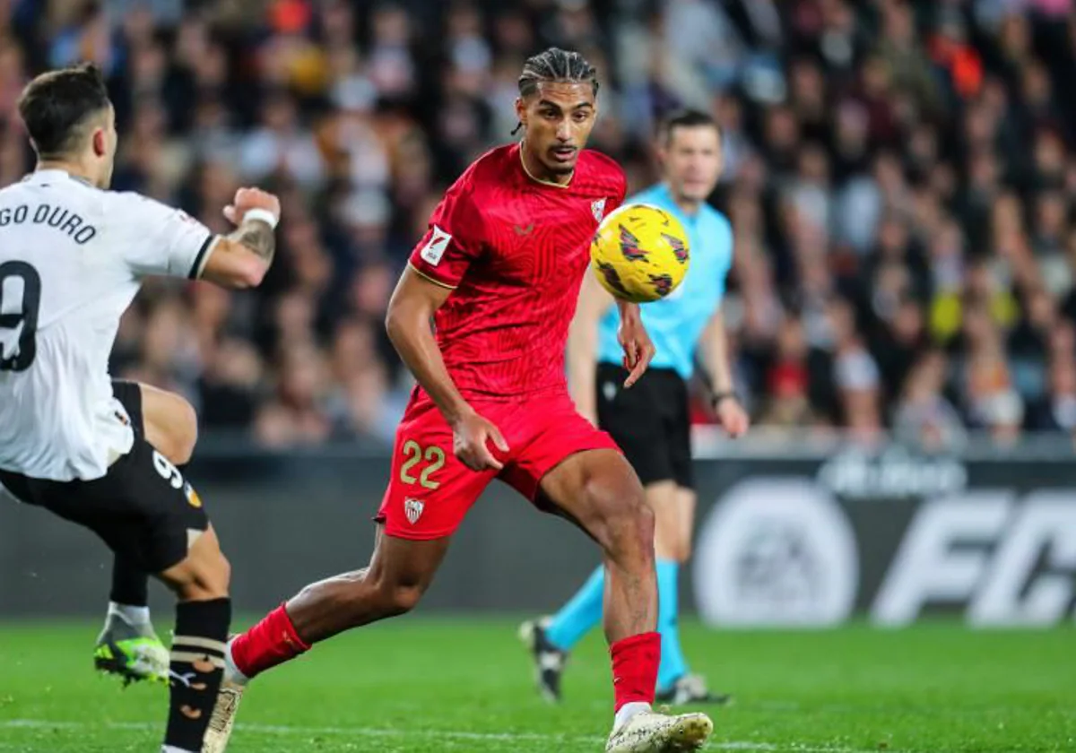 Badé en un partido contra el Valencia en La Liga