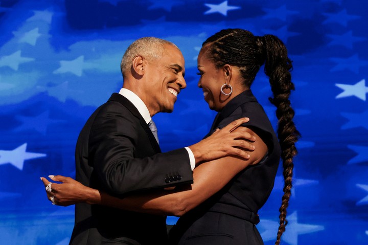 La ex pareja presidencial en Chicago. Foto: Reuters