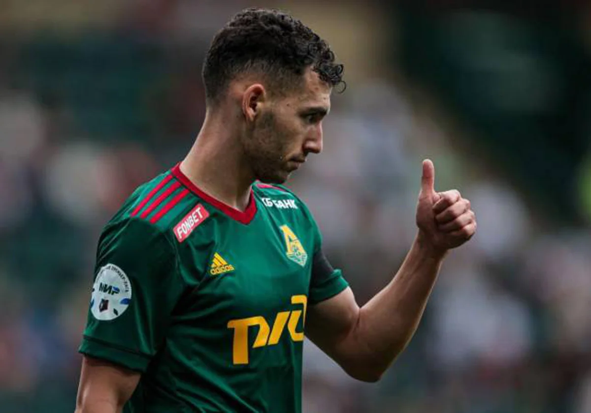 Tiknizyan, en un partido con el Lokomotiv de Moscú