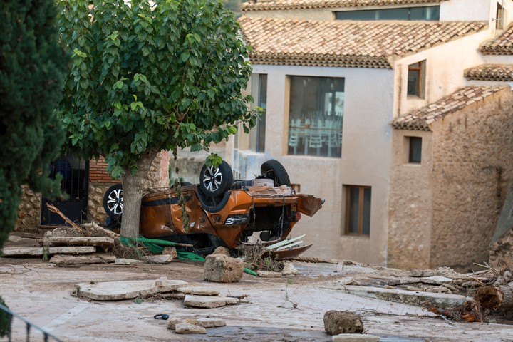 Destrozo provocado por la DANA en Letur (Albacete), estos partidos. Foto EFE