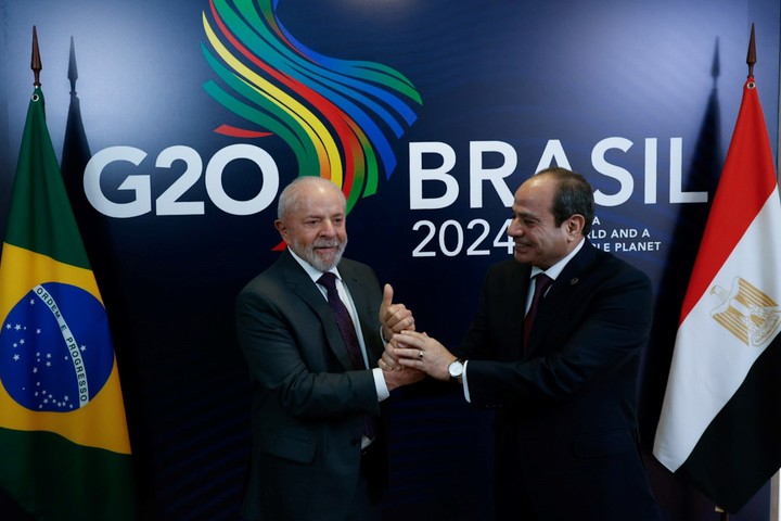 Luiz Inácio Lula da Silva y su homólogo egipcio, Abdel Fattah El-Sisi. Foto: EFE