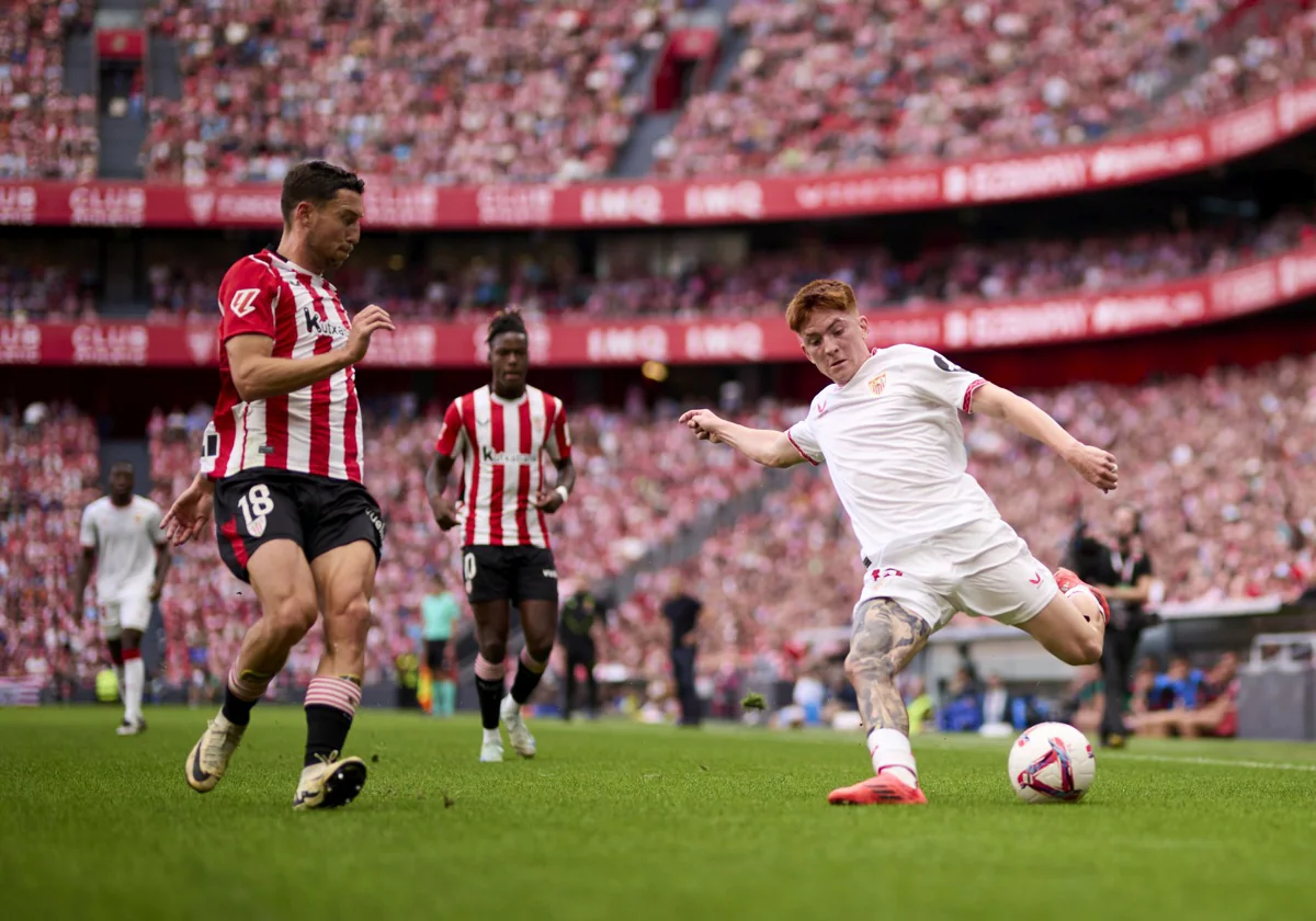 Valentín Barco, en el equipo del Athletic - Sevilla esta temporada